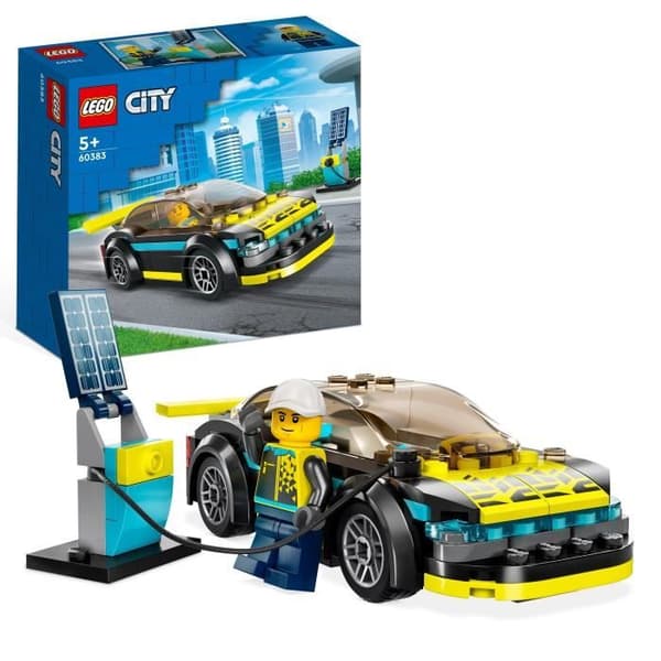 LEGO® City 60383 elektrisk sportbil, leksak för 5-åringar, racerbilsset