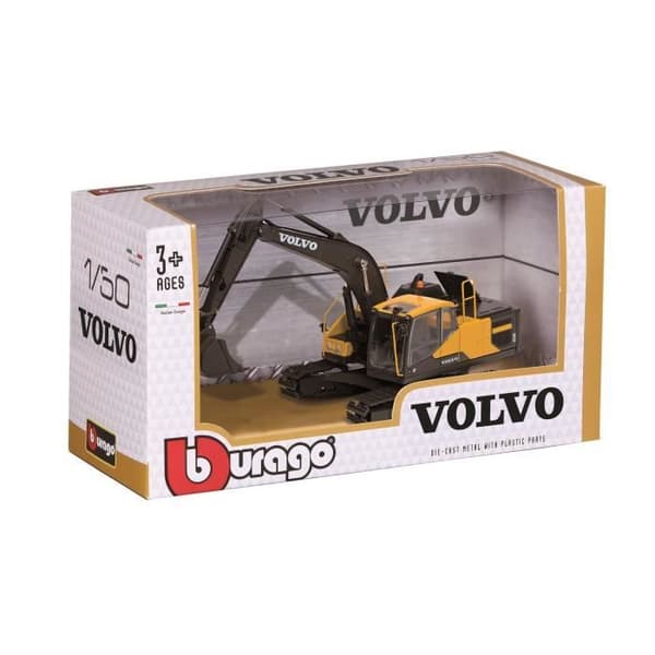 BBURAGO 1/50:e Volvo EC220E Bandgrävmaskin konstruktionsfordon - svart