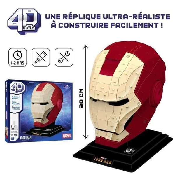 Marvel - IRON MAN HJÄLM - 4D-modell att bygga