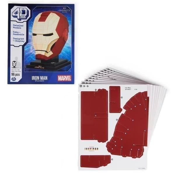 Marvel - IRON MAN HJÄLM - 4D-modell att bygga