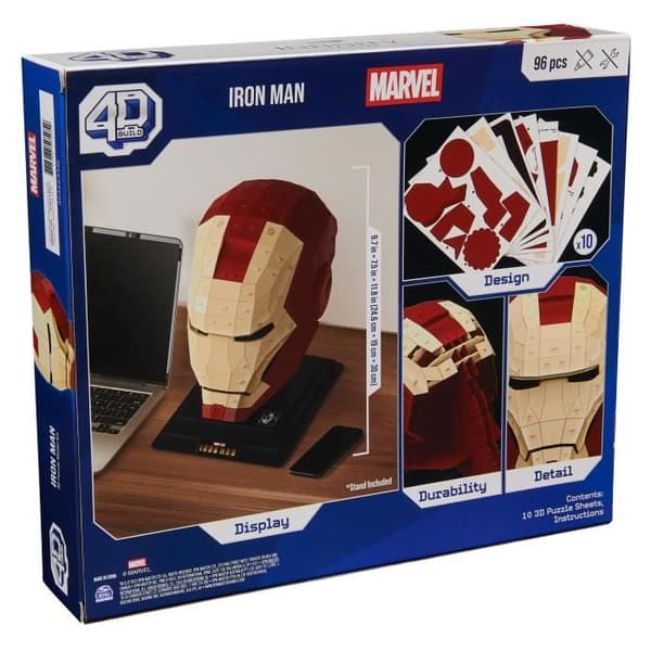 Marvel - IRON MAN HJÄLM - 4D-modell att bygga