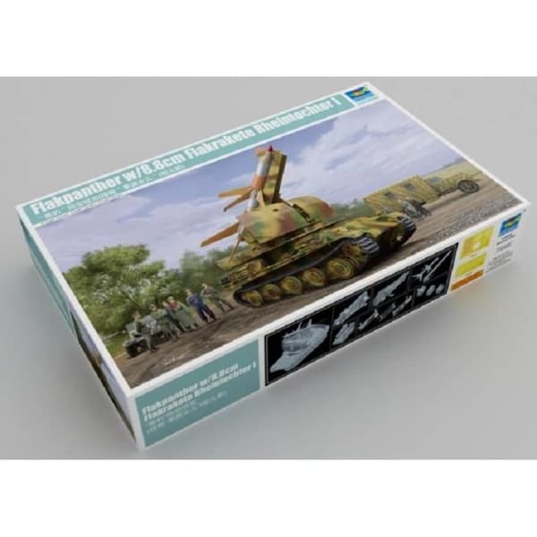 Modell - TRUMPETER - Flakpanther med 8.8cm Flakrakete Rheintochter I - Interiör - 14 år och uppåt - Blandet