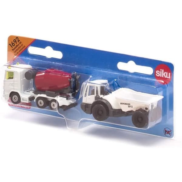 Entreprenadfordonssats - SIKU - 1692 - Dumpertruck - Spinning Top Truck - Gul