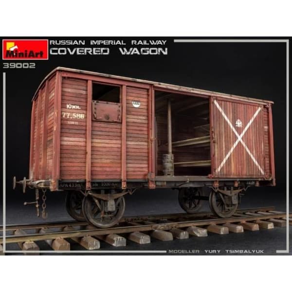 Maquette Tåg - MiniArt - Täckt Vagn - 1/35 - Interiör - Blanda