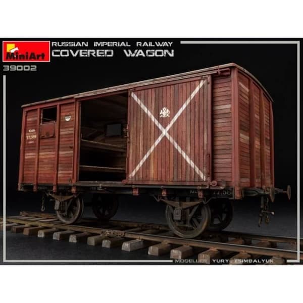 Maquette Tåg - MiniArt - Täckt Vagn - 1/35 - Interiör - Blanda