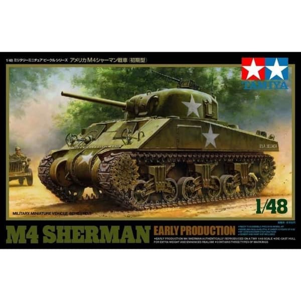 Modell Char M4 Sherman - TAMIYA - 1/48 - Plast - Grön - Inuti