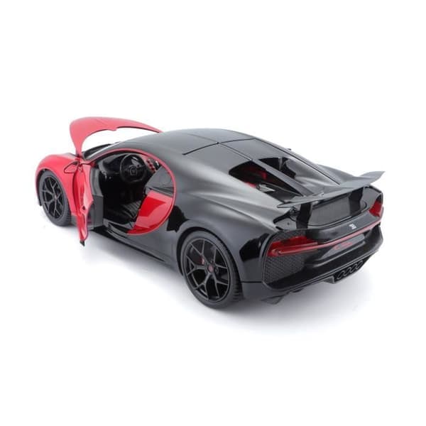 Miniatyrbil - MAISTO - Bugatti Chiron Sport - Metall - Svart och röd