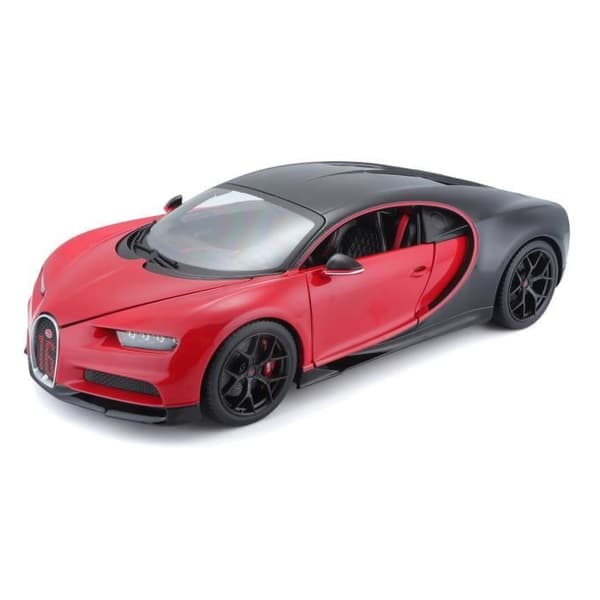 Miniatyrbil - MAISTO - Bugatti Chiron Sport - Metall - Svart och röd