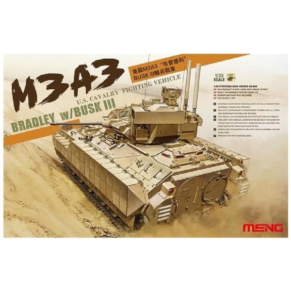 Maquette Char - MENG - US M3A3 Busk III - Inkluderar inredningsdetaljer - Skala 1/35 - Utrensning