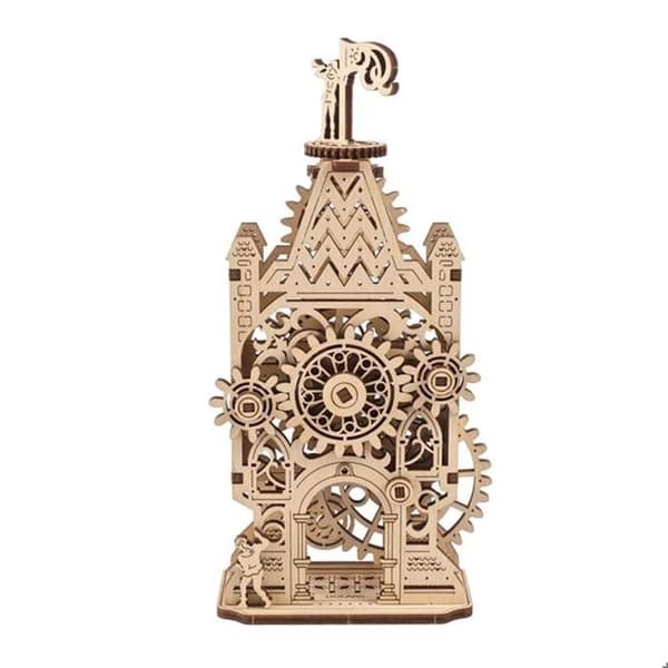 Trämodell - UGEARS - Gammalt klocktorn - 44 delar - Limfri montering