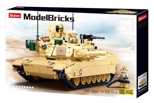 Sluban - M38-B0892 - Modell Bricks-M1A2 Sep V2 Abrams Main Battle Tank 781st, , Flerfärgad