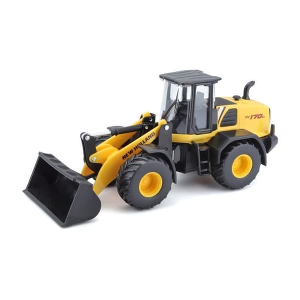 BBURAGO 1/50 New Holland W170D Entreprenadfordon för lastare - Gul