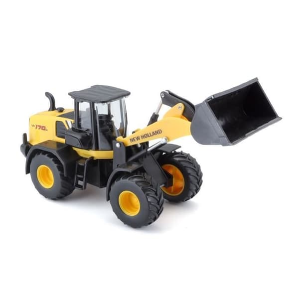BBURAGO 1/50 New Holland W170D Entreprenadfordon för lastare - Gul
