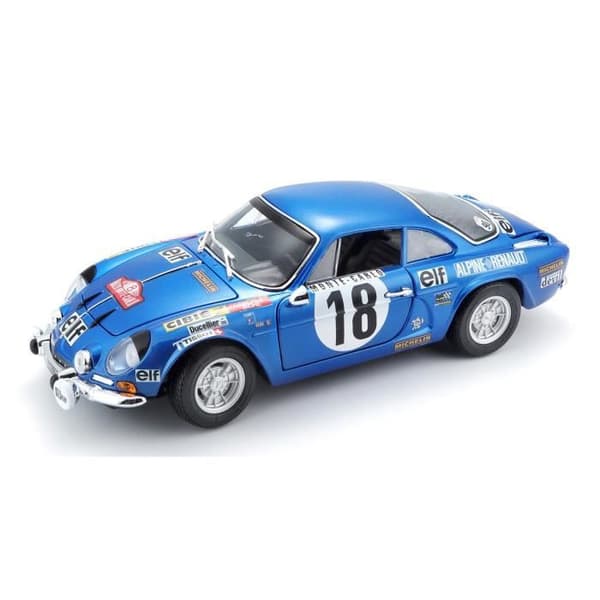 MAITO Alpine Renault A110 1/18:e bil - Monte Carlo dekoration - Blå