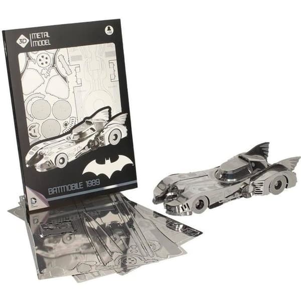 Pussel - WTT - Batmobile 3D - Löstagbara delar - Klämmonterbar - Metall 1989