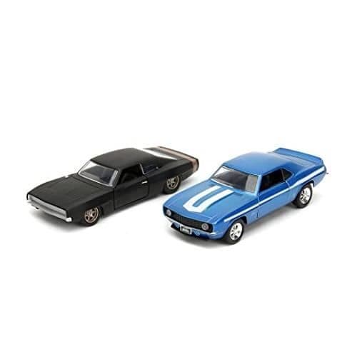 Leksaksbil - JADA - Paket med 2 - 1969 Chevrolet Camaro &amp; 1968 Dodge Charger - Formgjuten - Flerfärgad