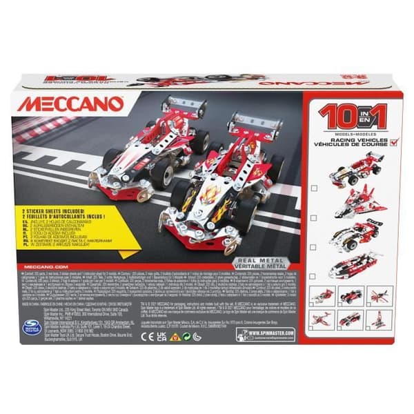 MECCANO - RACINGFORDON 10 MODELLER - 6060104 - 10 modeller av racerfordon att bygga - Konstruktionsspel