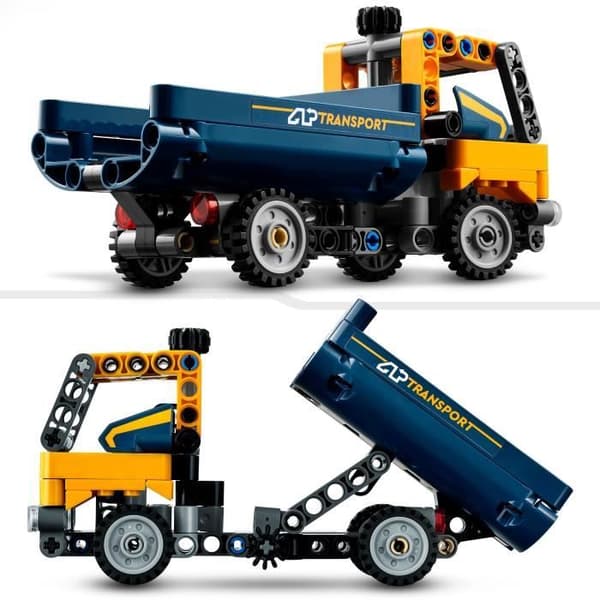 LEGO® Technic 42147 Dumper, 2-i-1, grävmaskinsleksak, entreprenadmaskin