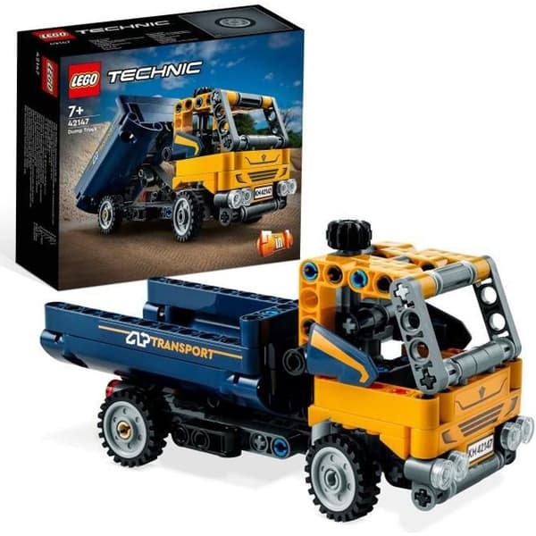 LEGO® Technic 42147 Dumper, 2-i-1, grävmaskinsleksak, entreprenadmaskin