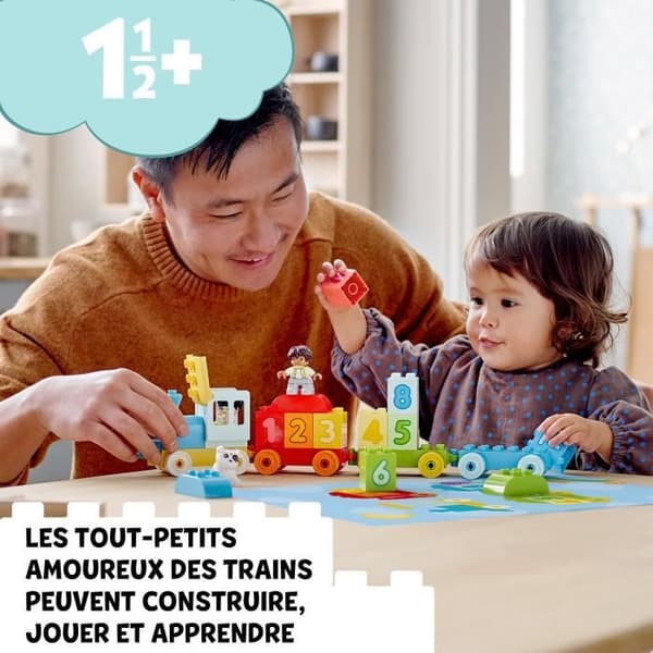 LEGO® 10954 DUPLO® Nummertåg - Lär dig räkna Pedagogiska spel 1,5 år gammal, babyleksakspresent ELLER inlärningsset