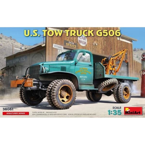 U.S. Tow Truck G506 Truck Model - MINI ART - 1/35:e - Plast - Mycket detaljerad - För vuxna