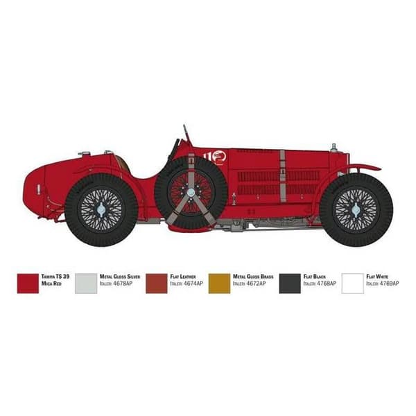 ITALERI - Modellbil Alfa Romeo 8c 2300 Roadster Italeri 4708 1/12:e modell Tank Promo - Ref: 11443