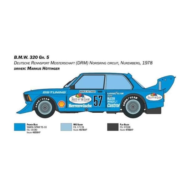 ITALERI - Modellbil B.m.w. 320 Group 5 Italeri 3626 1/24 Modell Char Promo - Ref : 13512