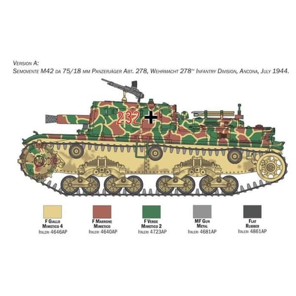 Modell Tank Semovente M42 Da 75/18 - ITALERI