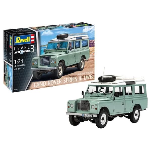 Modellbil - REVELL - Land Rover Series III - 184 delar - Skala 1/24 - Enfärgad