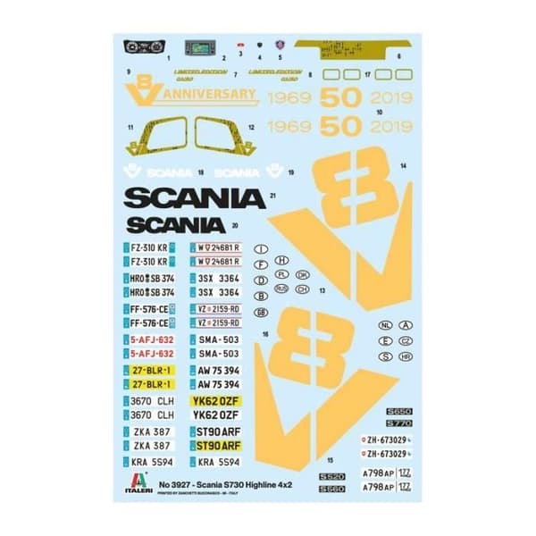 Modell Lastbil - ITALERI - Scania S730 Highline 4x2 - Plast - 1/24 - 14 år och uppåt