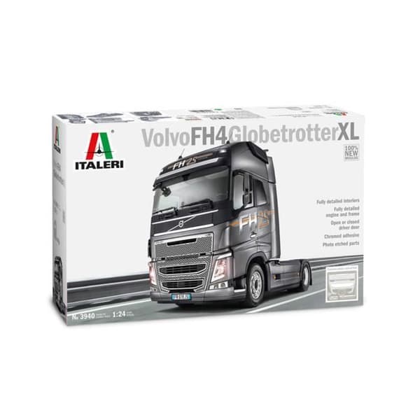 Lastbilsmodell - ITALERI - Volvo FH4 Globetrotter XL - Svart - För barn - 15 år och uppåt