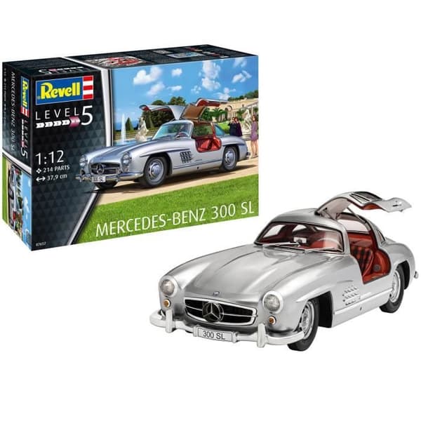 Bilmodell - REVELL - Mercedes Benz 300 SL - 214 delar - skala 1/12