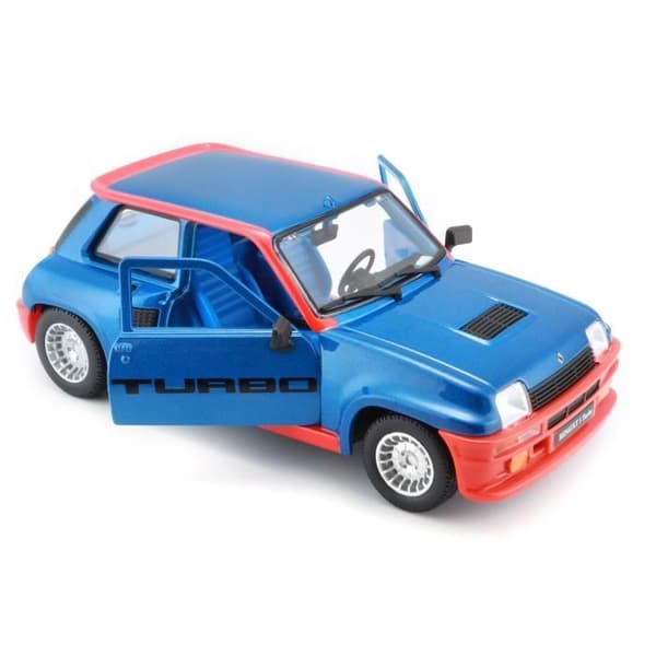 Monterade miniatyrer - Renault R5 Turbo blå 1980 1/24 Burago