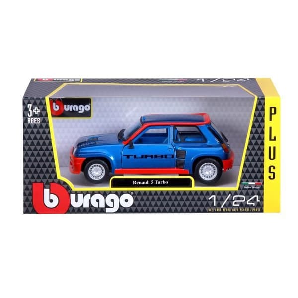 Monterade miniatyrer - Renault R5 Turbo blå 1980 1/24 Burago