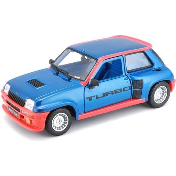 Monterade miniatyrer - Renault R5 Turbo blå 1980 1/24 Burago