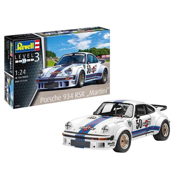 Bilmodell - REVELL - Porche 934 RSR Martini - 104 delar - Skala 1/24 - Plast