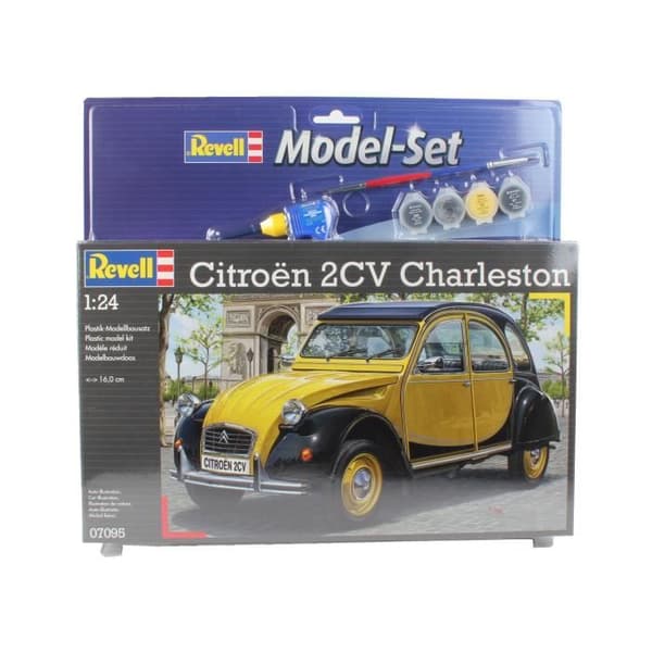 REVELL Model Set Citroen 2CV Model för att bygga, limma och måla, med tillbehör