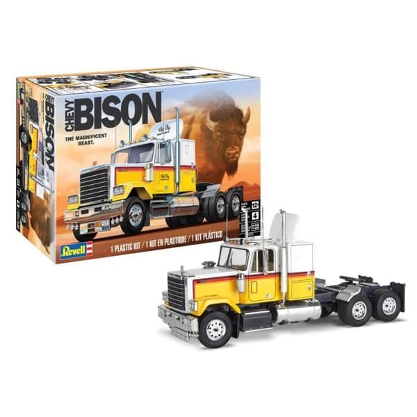 Lastbilsmodell - REVELL - Chevy Bison semitrailer - 70 delar - 1/32 skala - Vit