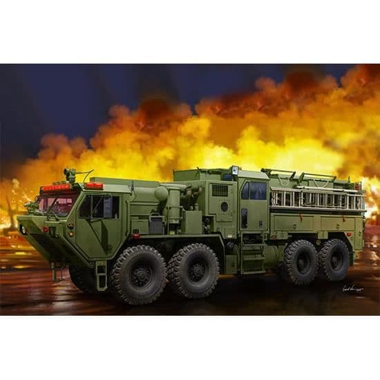 Fordon - TRUMPETER - M1142 HEMTT TFFT - Brandbekämpningsbil - Röd - Exteriör