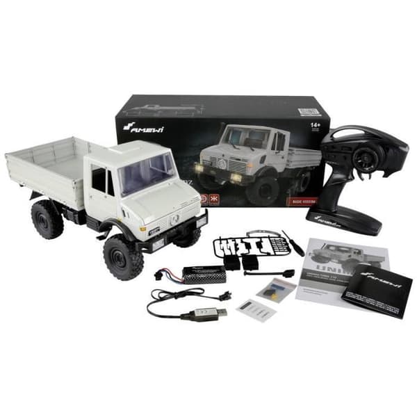 RC lastbil - AMEWI - Unimog Basic - hellgrau - redo att köras
