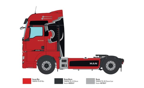 ITALERI 1:24 MAN TGX 18500 XXL. Lion Pro Edition
