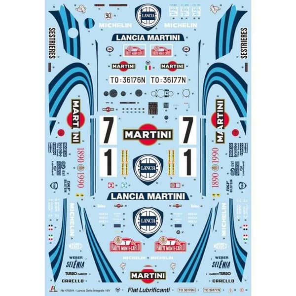 ITALERI - Modellsats Bil Lancia Delta Hf Integrale 16v Italeri 4709 1/12 Modellsats Tank Promo - Ref: 12658