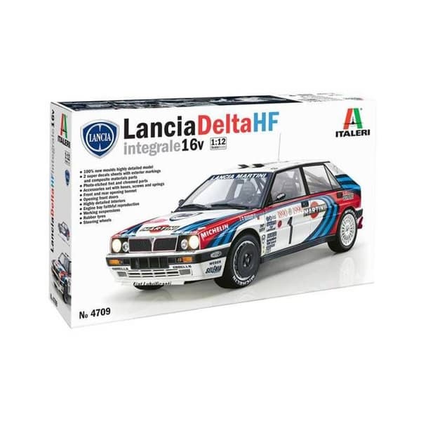 ITALERI - Modellsats Bil Lancia Delta Hf Integrale 16v Italeri 4709 1/12 Modellsats Tank Promo - Ref: 12658