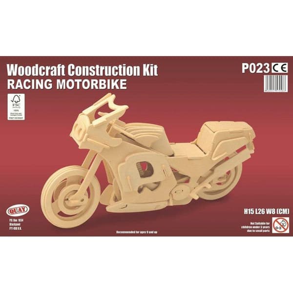 Trämodell Racer motorcykel