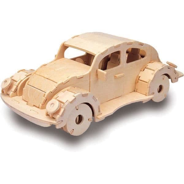 Byggsats i trä - QUAY - VW Bubblan - Förskuren - Instruktioner på franska - För barn 7 år+