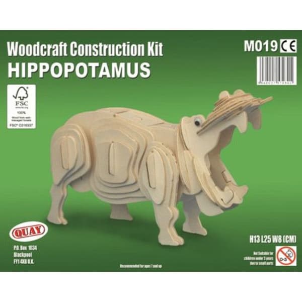 Trämodell Flodhäst