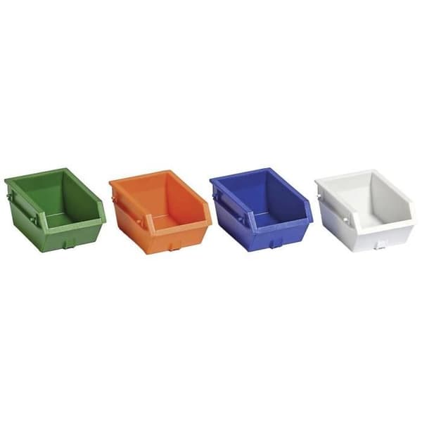 Busch avlämningscontainrar - 4 stycken - 1,5 m3 - Blå/Orange/Vit/Grön
