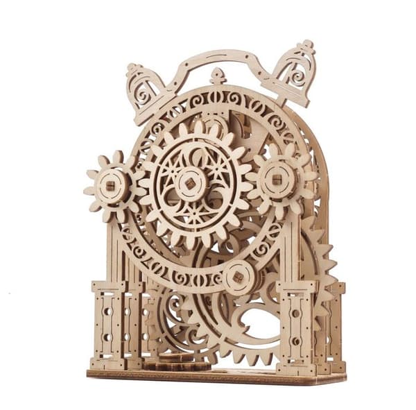 Trämodell - UGEARS - Vintage väckarklocka - Beige - Blandat - 8 år gammal - Barn