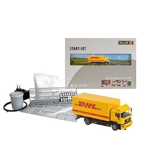 Modelltillverkning - FALLER - MAN F2000 DHL - Skala 1/87 - För barn från 14 år och uppåt