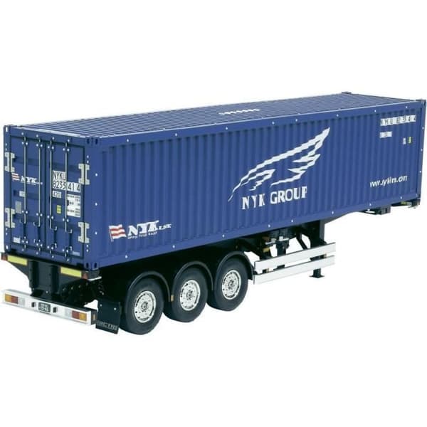 Container trailer - TAMIYA - NYK - Aluminium och ABS - 1:14 - 3 axlar Blå